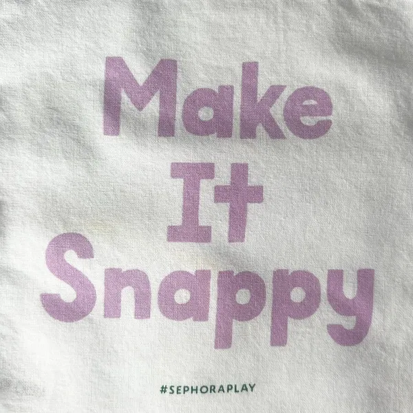 Sephora Make It Snappy Drawstring Cloth MakeUp Delicates Bag New - Image 2