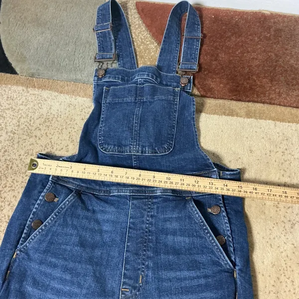 J.Crew ReImagined Cotton Denim Overalls Womens XS Indigo Blue Straight Leg L5444 - Image 2