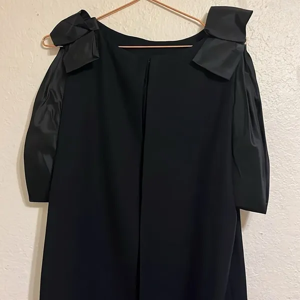Vintage Union Made semi formal lbd Morton Myles for the Warrens black dress - Image 9