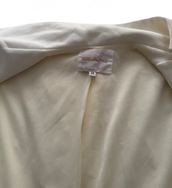 San Women's Cream Lace-Sleeve Blazer - Image 5
