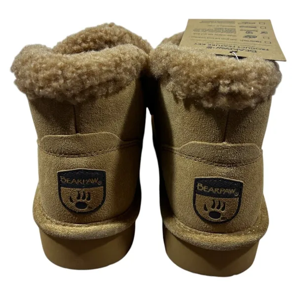 NWT Bearpaw Maeve Platform Lo Solid Suede Boots Hickory Cozy Winter Size 7 - Image 3
