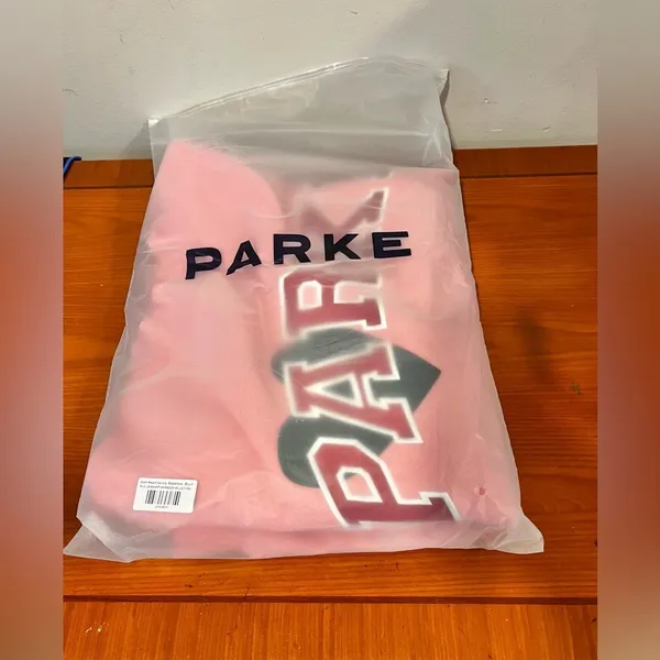 NWT Parke 2026 Valentine’s Day Jean Heart Varsity Mockneck Sweatshirt Size XXL - Image 8