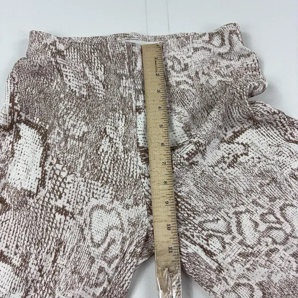 Anthropologie Pants Womens XS Beige Animal Print Dress Wide Leg Viscose Zip - Image 6