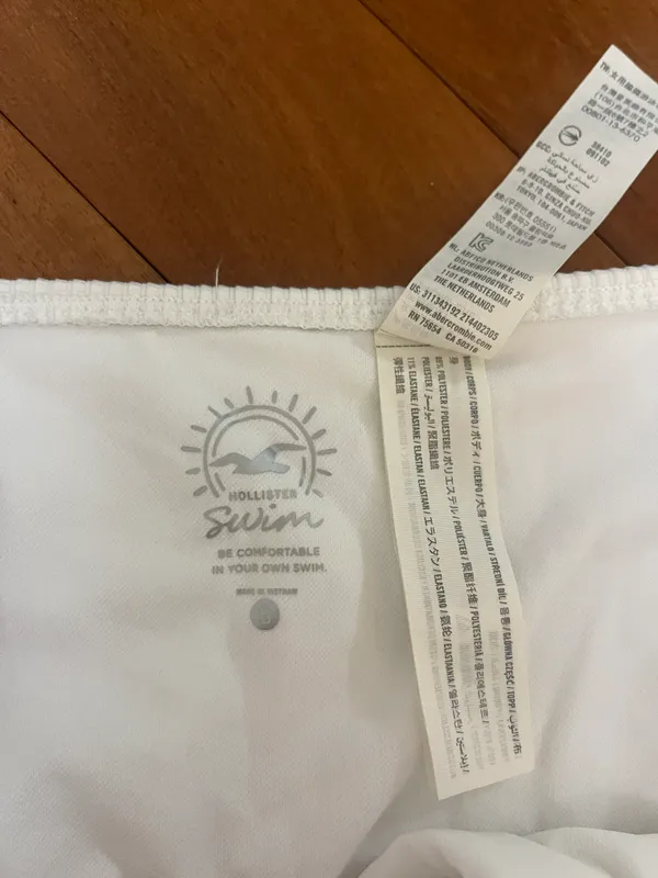 Hollister White Bikini Bottoms - Image 3
