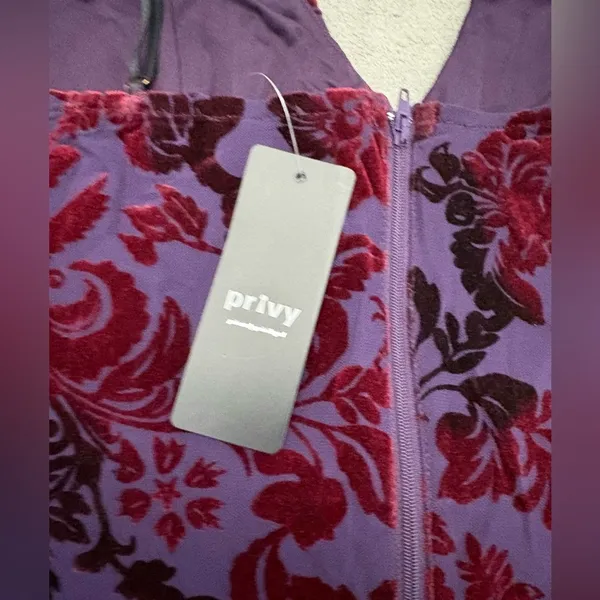 NWT PRIVY Formal Velvet Party Slip Dress, Large - Image 4