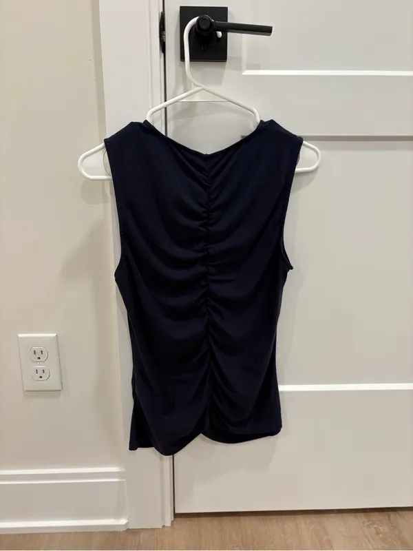 Veronica Beard Neeta Center Ruched Sleevless Knit Top Size Medium - Image 5