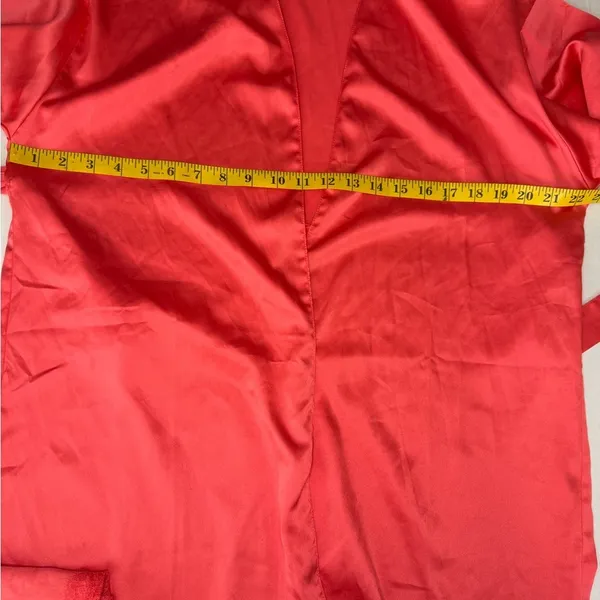 Victoria's Secret sexy satin robe Lace shoulder Red Size SX. I#164 - Image 11