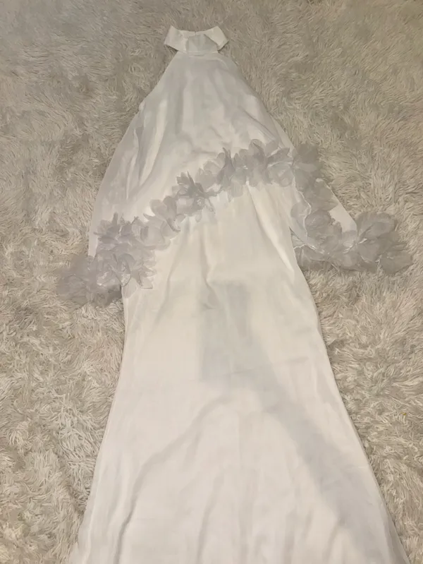 NEW ELLIATT Poppy Tiered Sleeveless white Gown sz XL - Image 9