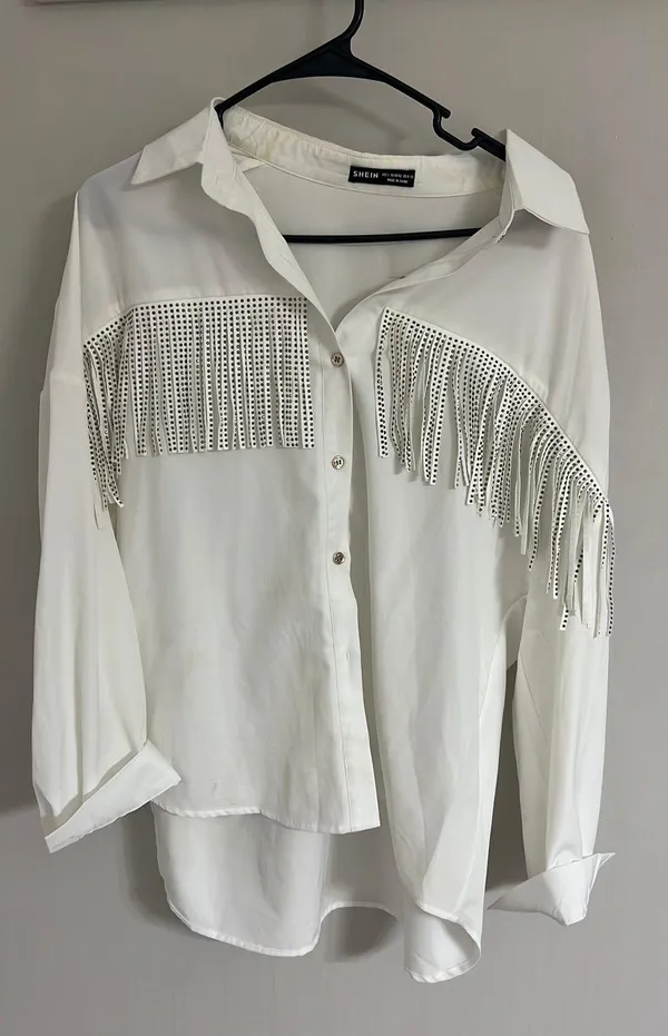 SheIn Button Down Tassel Shirt - Image 3