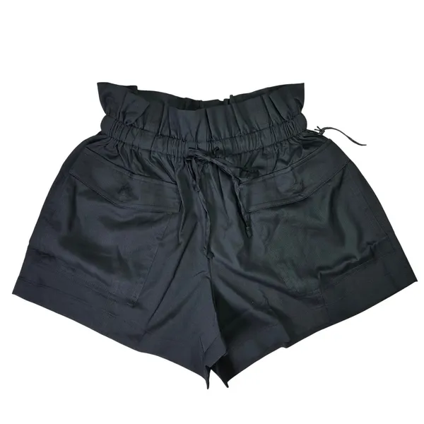 Girlfriend Collective Black Cora Pocket‎ Shorts Paperbag Waist Cargo XXS - Image 2