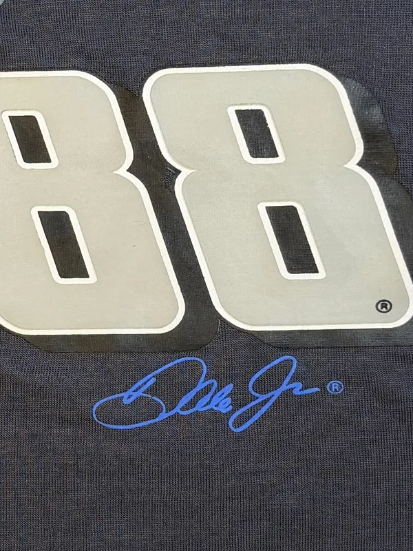 Nascar Black Fan Tee with Subtle Hem Detail Blue Size M - Image 4