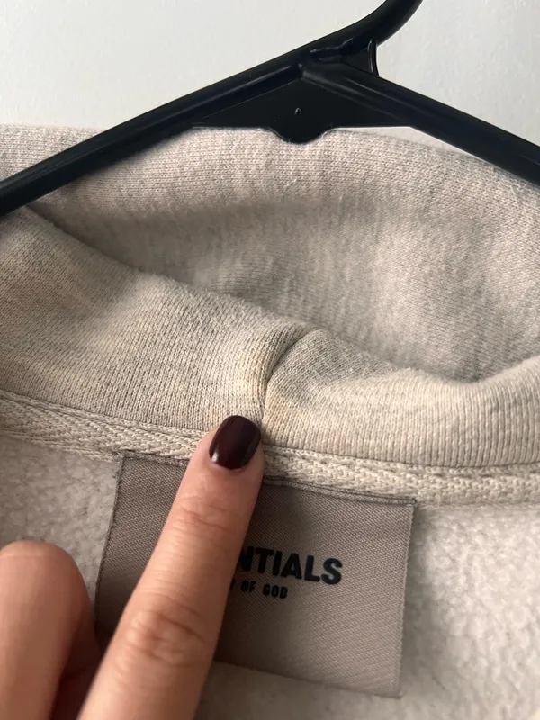 Fear of God Essentials Sweatshirt Hoodie Light Oatmeal XXS - Image 4