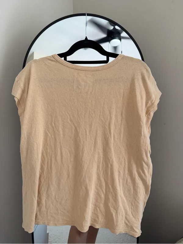 NWT Aerie Sleeveless V-Notch Cotton Tank Top in Beige - Image 6