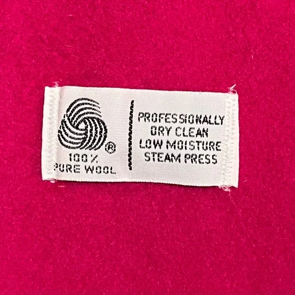 Vintage Wool Fuschia‎ Double Breasted Overcoat Made in USA Pink Heavy - Image 7