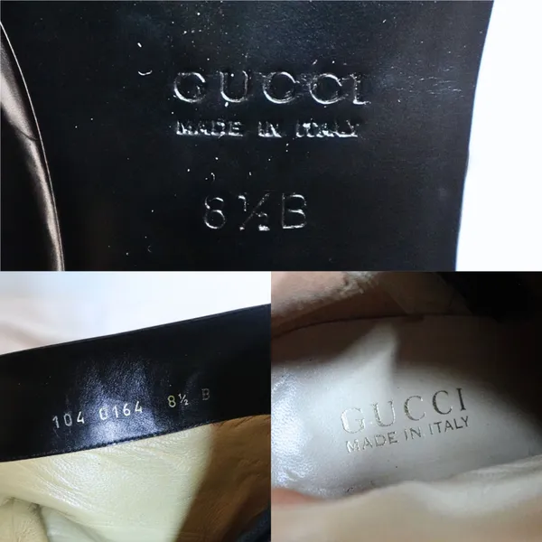 Vintage Tom Ford Gucci Black Square Toe Platform Heel Boots Size 8.5 (w/ OG Box) - Image 5