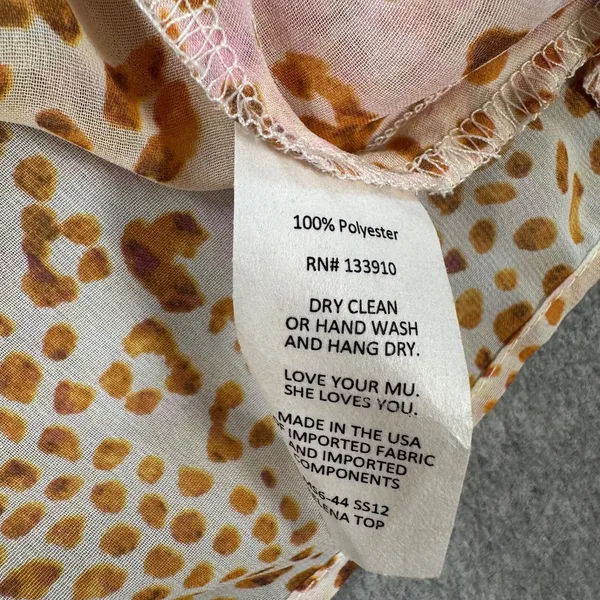 Show Me Your Mumu Selena Top Women's X-Small Animal Print Sheer High Neck Top - Image 6