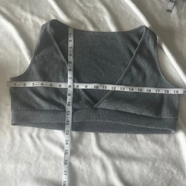 Women's Gray‎ Ribbed Knit 2 Piece Lounge Set 2XL Gray Size XXL - Image 5