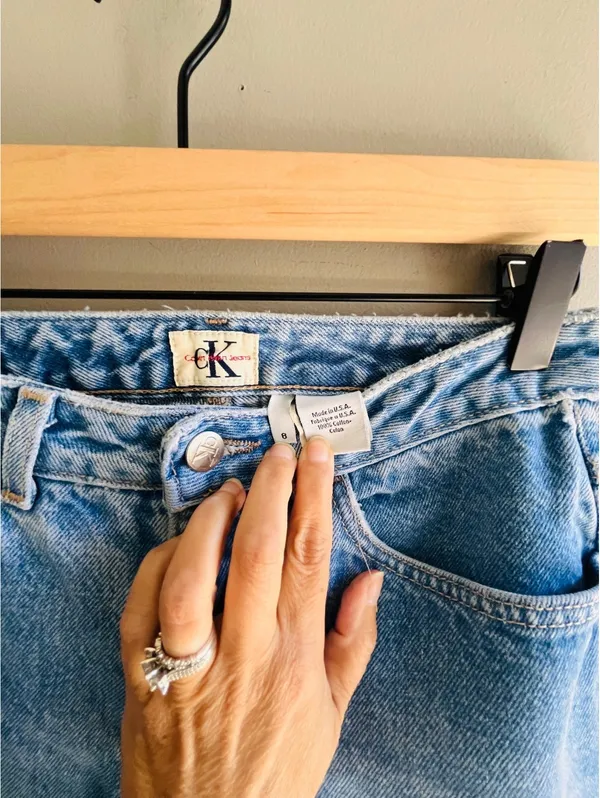 Vintage 90s Calvin Klein High Rise Straight Leg Jeans - Made in USA - Size 8 - Image 9