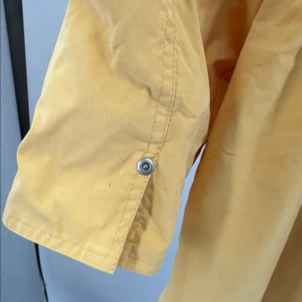 Norm Thompson Yellow Lightweight Jacket vintage lined cinched waist spring M - Image 5
