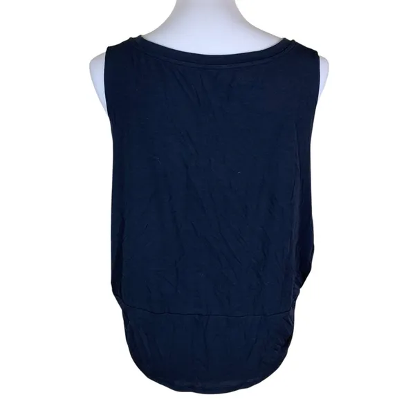 Athleta With Ease Muscle Twist Tank Athletic Yoga Workout Top Large Navy 602673 - Image 3