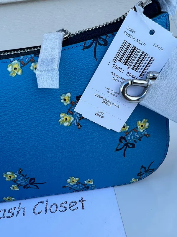 Coach Jes Baguette With Floral Bow Print - Image 11