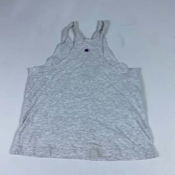 Vintage Champion Shirt Youth XL Heather Gray Tank Top Athletic Made USA Logo 70s - Image 8