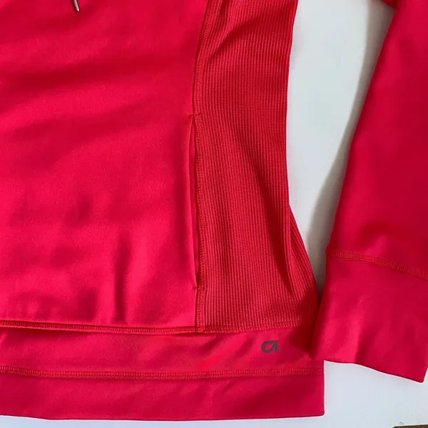 GapFit Womens XL Pink Red Full Zip Hoodie‎ Thumbhole Athletic Jacket Funnel Neck - Image 5