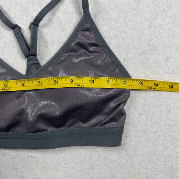 Nike Indy Party Pack Sports Bra Women’s Small Gray Silver Metallic Light Support - Image 5