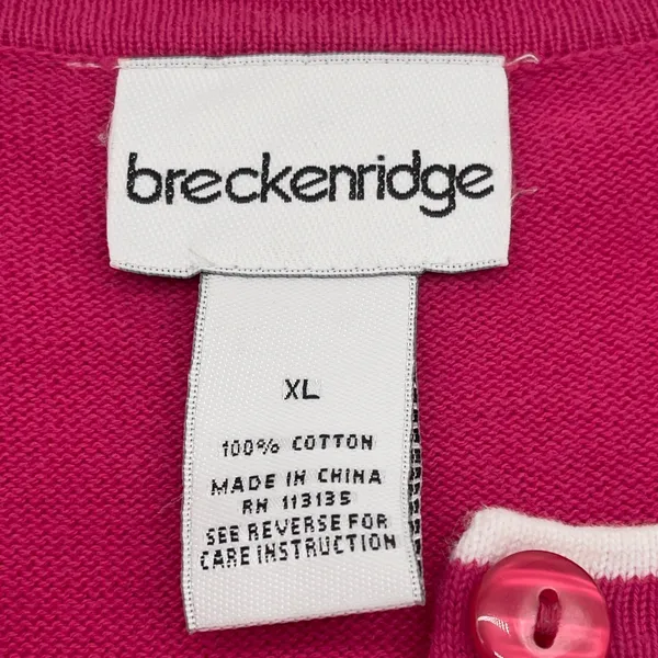 Breckenridge Cardigan Sweater Women XL Embroidered Cotton Cottage‎ Boho Indie - Image 7
