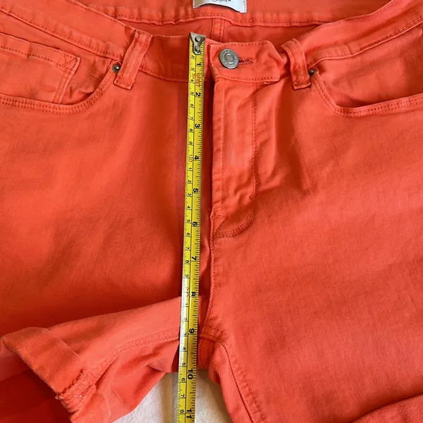 Kensie Orange Coral Cuffed Shorts - Image 5