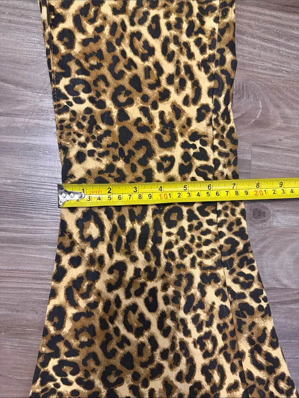 Forever 21 Leopard Flare Jeans 29 Fits 27x32 NWT Bell Bottom Animal Print - Image 11