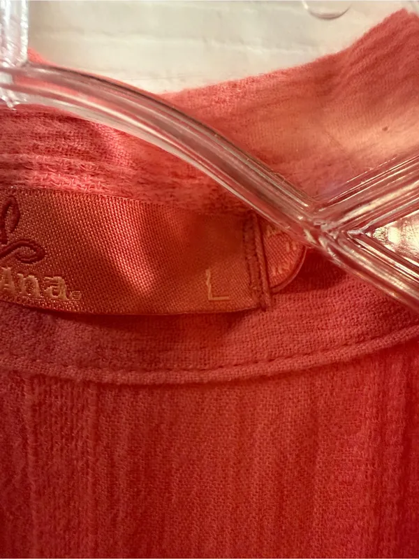 prAna Women's Coral Short Sleeve Button-Up Blouse, Size Large - Image 4