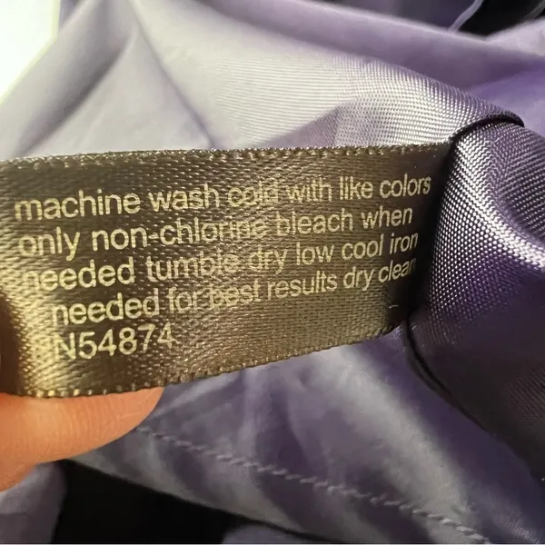 The Limited Purple One Shoulder Rosette Satin Cocktail Dress Size 6 - Image 6