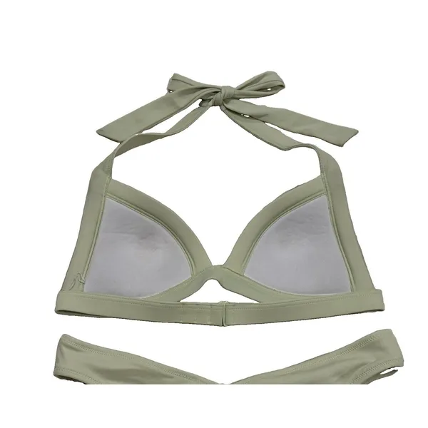 Victoria’s Secret PINK Triangle Push Up Bikini Light Mint Sage Green Size XS - Image 6