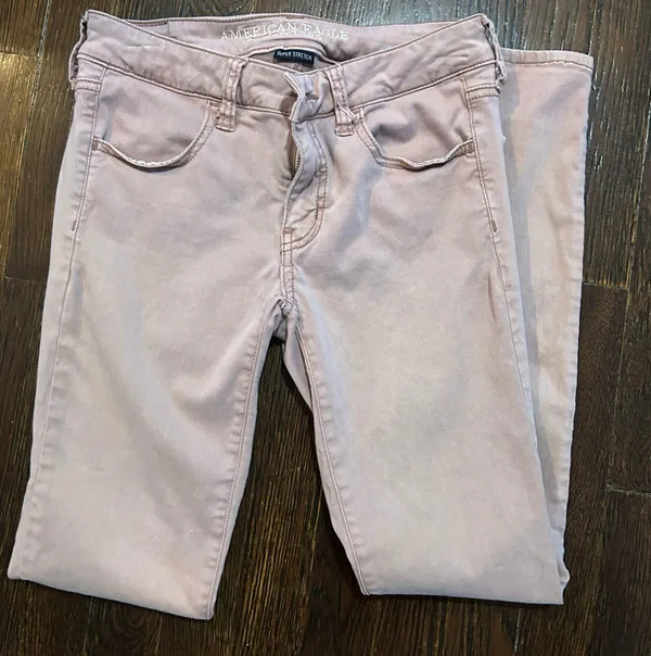 American Eagle Women's Pink Skinny Jeggings, size 4 - Image 2