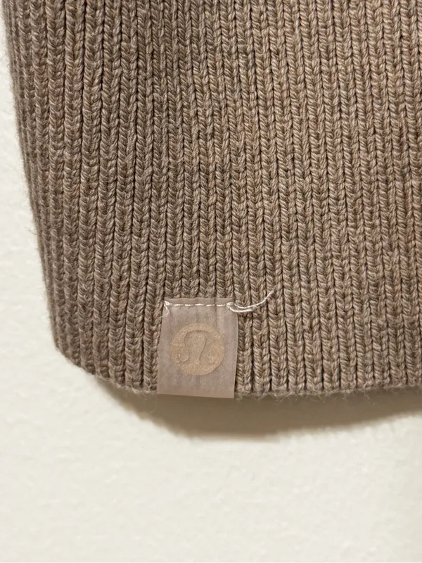 Lululemon Collared Merino Wool-Blend Sweater Medium Heathered Beech Wood - Image 6
