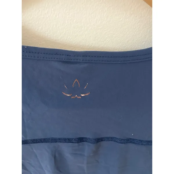 Beyond Yoga Womens Long Sleeve Crop Top Blue Crew Neck Slim Fit Size Medium - Image 4