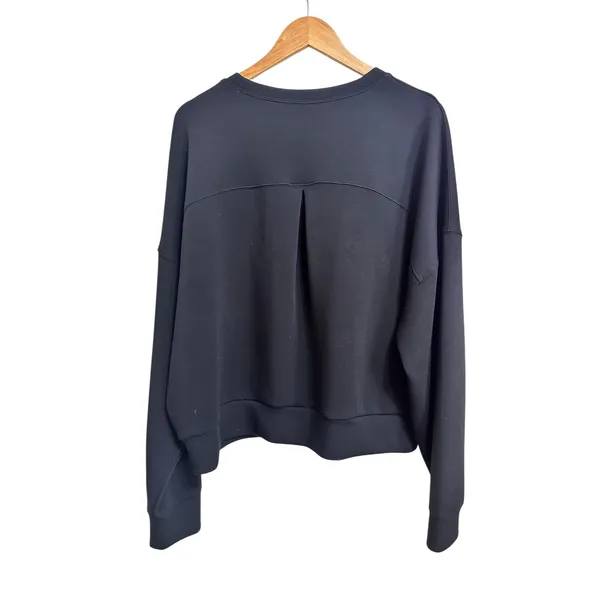Spanx AirEssentials Crewneck Sweatshirt Womens Black Oversized Pullover 2X‎ - Image 2
