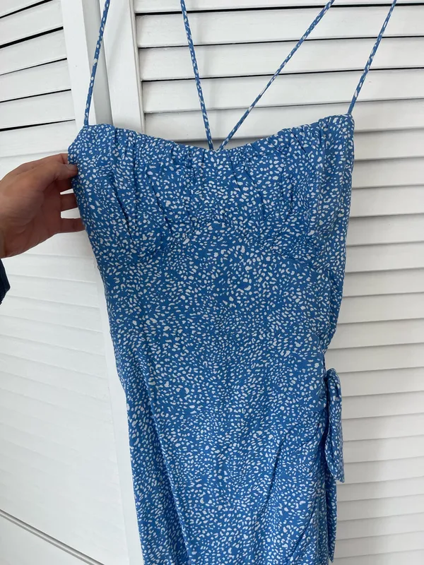 Zara Blue and White Dress - Image 4