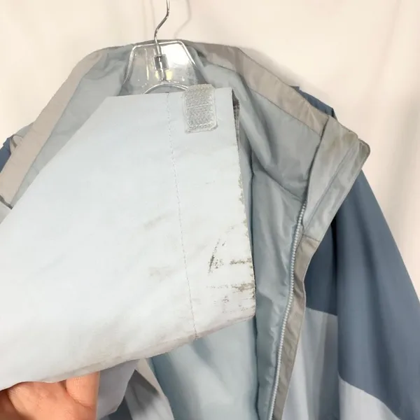 The North Face XL Jacket Colorblock Windbreaker Hooded Blue‎ Hiking Coat C - Image 7