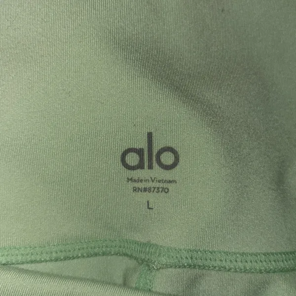 ALO Yoga Green Bike Shorts High-Rise Performance - Image 3