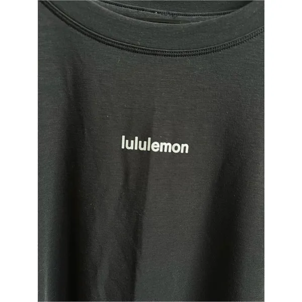 Lululemon Jersey Training Muscle Tank Top Wordmark Size 14 Black Sleeveless - Image 5