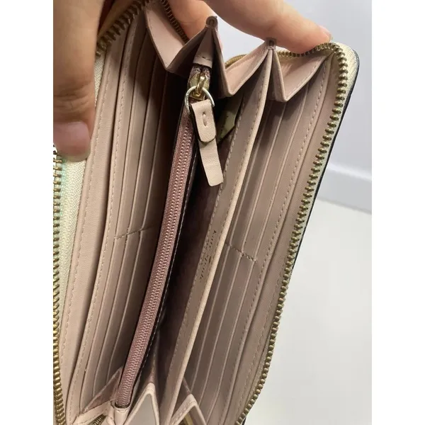 KATE SPADE Wellesley Neda Clutch Wallet Zip Around Beige Off-White - Image 9