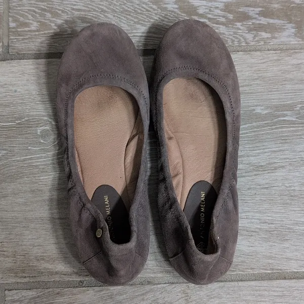 ANTONIO MELANI Brown Leather Prima Ballet Flats - Image 6