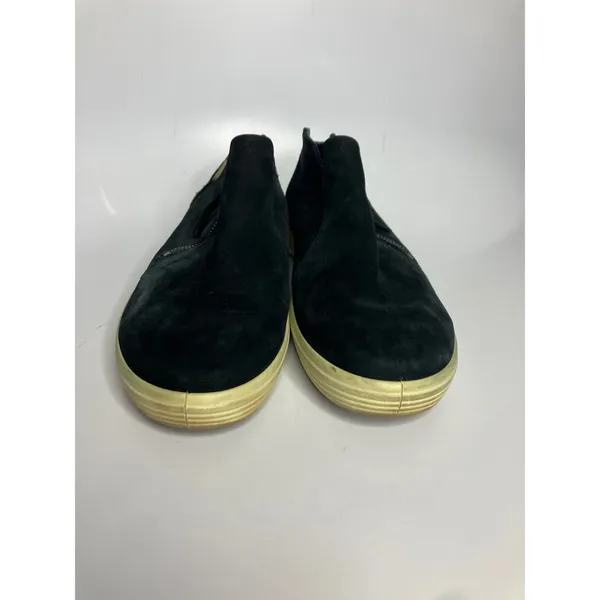 ECCO‎ Soft 7 High Top Sneakers Womens 41 Black Good Suede Side Zip Slip On - Image 2