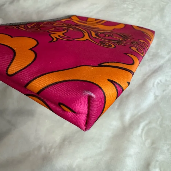 Boutique Vibrant Pink and Orange Retro Printed Bag - Image 11