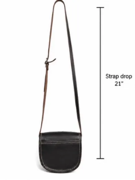 Vintage black leather woven crossbody purse - Image 2