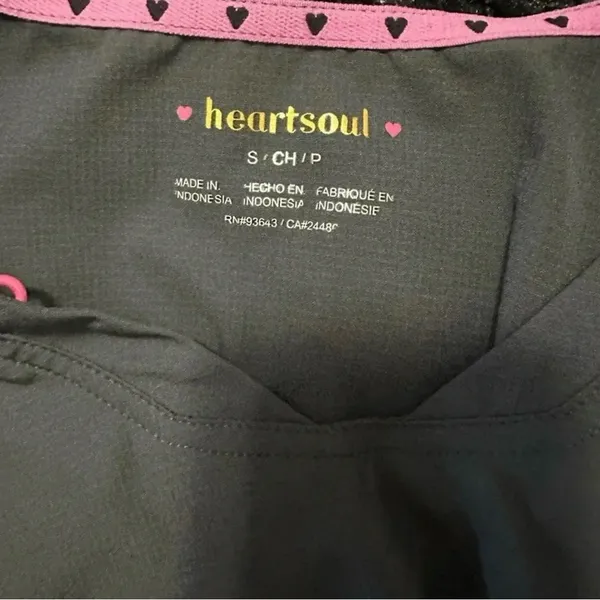 HeartSoul Women's Black Short Sleeve Scrub Top - Image 2