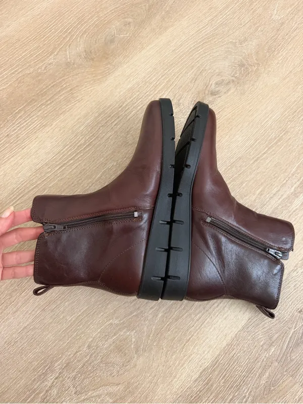 ECCO Women’s Brown Leather Ankle Boots Size US 10 EU 41 Lightweight NWOB - Image 5