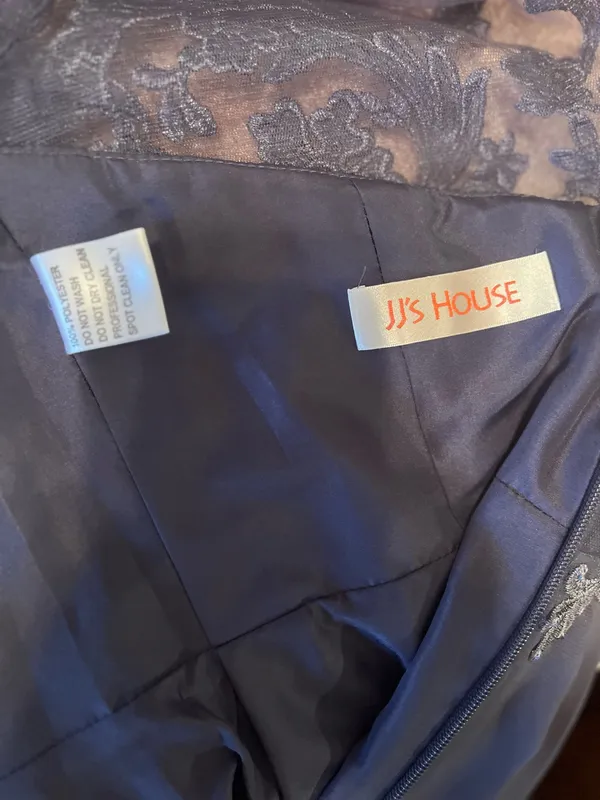 JJ's House Fancy formal gray evening bridesmaid wedding guest dress - Image 5